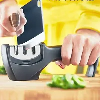 Knife Sharpener for Kitchen 3-Stage Knives Sharpening Tool Knife Knife Sharpening Steel&nbsp;&nbsp;(Plastic, Steel)-thumb2