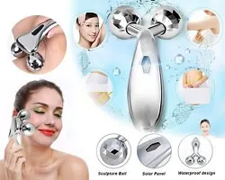 Y Shape 3D Face  Body Manual Roller Massager For Skin Lifting  Wrinkle Remover&nbsp;(Silver) - Code-518-thumb2