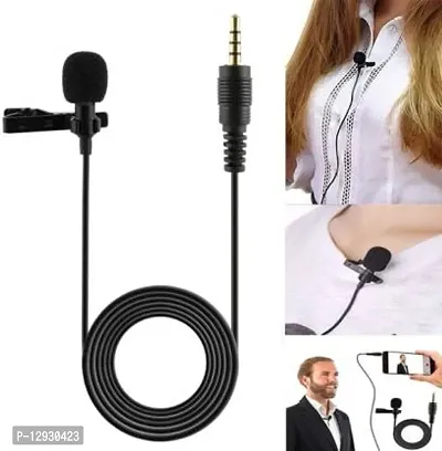 Collar Mic 3.5mm Clip-on Mini Lapel Lavalier Microphone for ALL MOBILE Device (Black) LAVALIERE MICROPHONE (Black)-thumb0