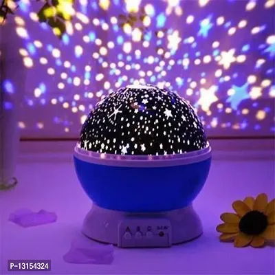 MART Romantic Sky Star Master Night Light Projector Children Kids Baby Sleep Lighting USB Lamp   Led Projection Plastic Glass Rotating 4 Mode Sky Star Master Mini Projector Lamp for Kid's Room Decor Night Lamp&nbsp;&nbsp;(13 cm, Multicolor)-thumb0