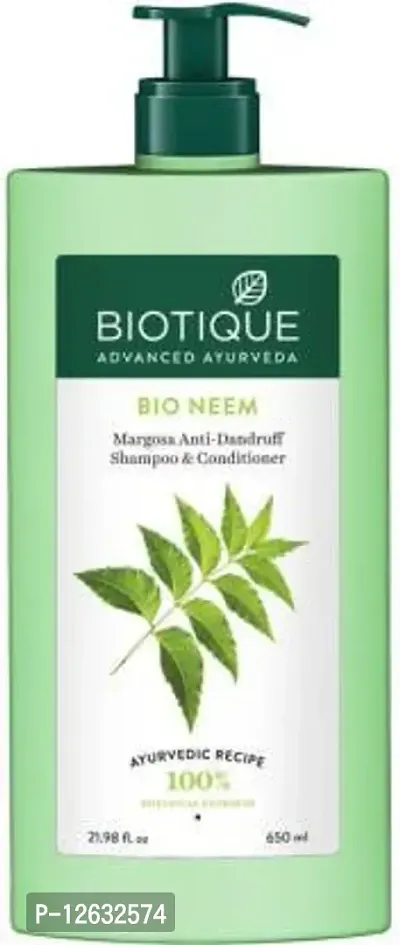 Biotique Bio Neem Margosa Anti Dandruff Shampoo and conditioner Men  Women&nbsp;&nbsp;(650 ml)