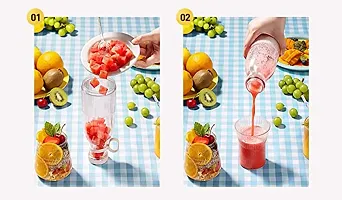 Portable and Electric Blender Bottle Juicer for Shakes and Smoothies, Mini Juicer Wireless Bottle for Traveling.-thumb2