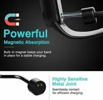 NUN_723V_M5 Fitness Band Cable Charging Cable|| Fast Charging Cable 0.1 m Micro USB Cable (Compatible with M3 Band) 0.15 m Micro USB Cable&nbsp;&nbsp;(Compatible with Fitness band m3\m4, Black)-thumb1