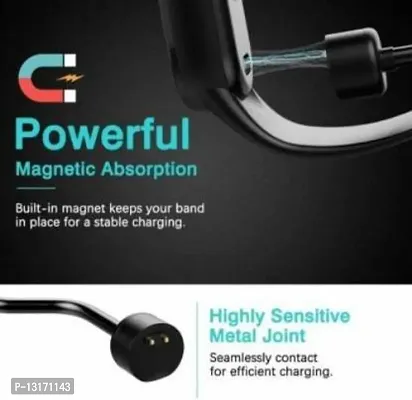 NUN_723V_M5 Fitness Band Cable Charging Cable|| Fast Charging Cable 0.1 m Micro USB Cable (Compatible with M3 Band) 0.15 m Micro USB Cable&nbsp;&nbsp;(Compatible with Fitness band m3\m4, Black)-thumb2