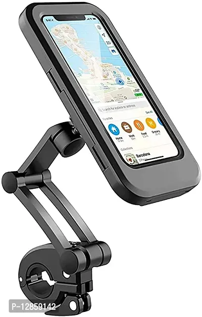 Waterproof Bike Mobile Holder,Mobile Holder for Bike Handlebars,360&deg; Adjustable Universal Phone Stand for Bike with TPU Touch-Screen