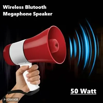 Wireless Bluetooth Megaphone Speaker/ Bullhorn Siren For Announcement With Recorder, USB And Memory card input. Talk, Record, Play Indoor, Outdoor PA System&nbsp;&nbsp;(50 W)_MP105-MegaPhone25