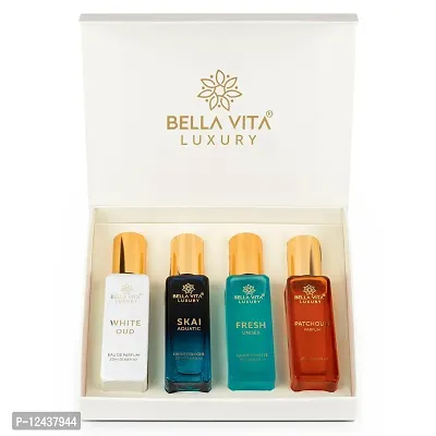 Unisex Luxury Perfume Gift Set 4times;20 ML (SKAI,  FRESH, WHITEOUD, PATCHOULI)