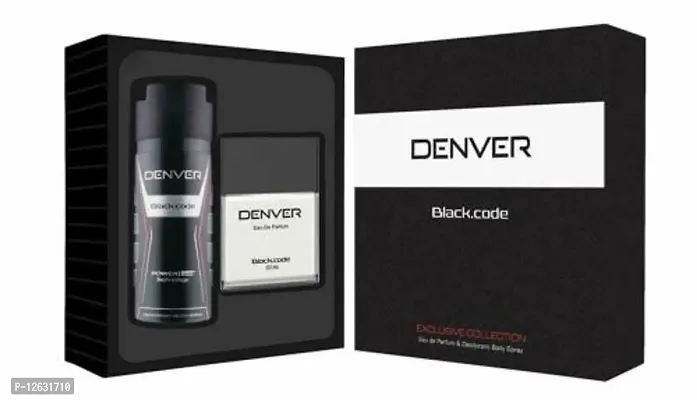 Denver Gift Pack Black Code Deo And Perfume - Set Of 2 60ML-thumb2