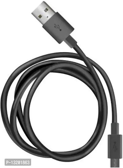 1 Mtr Micro USB Cable (Compatible with Mobile, Tablet, Black, One Cable)