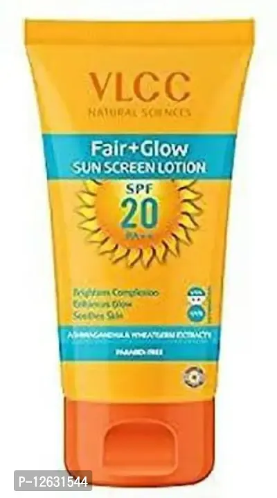 VLCC FAIR GLOW PLUS SUN SCREEN LOTION SPF20 PACK OF 3 (50GMX3) - SPF 20 PA++