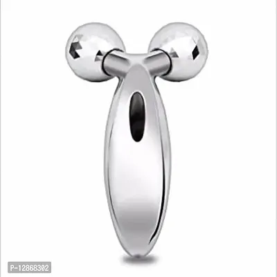 Y Shape 3D Face  Body Manual Roller Massager For Skin Lifting  Wrinkle Remover&nbsp;(Silver) - Code-518-thumb0