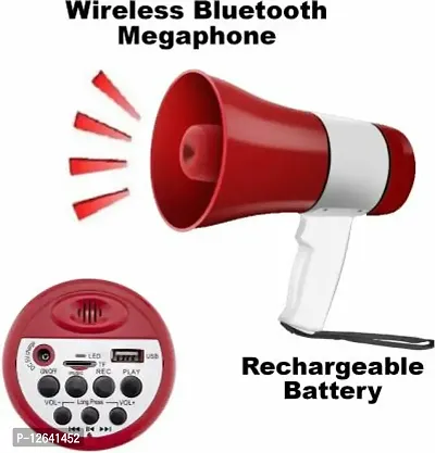 Portable 30W Handheld Megaphone Loud Speaker Recording Speaker USB  SD-Card Handheld Megaphone - Built-in Siren 20W Talk, Record, Play, Siren, Music Red Outdoor PA System&nbsp;&nbsp;(30 W)_MP155-MegaPhone75