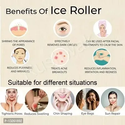 Ice Roller For Face,Neck,Body,Puffy Eyes, Acne Pimple Brighten Skin Natural Glow-thumb3