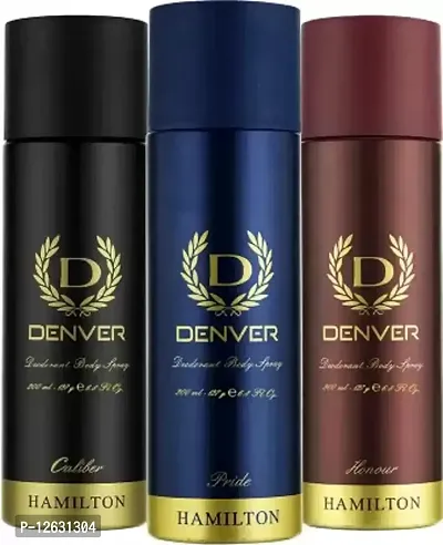 Denver Caliber,Pride  Honour combo Deodorant Spray (495 ml, Pack of 3)-thumb0