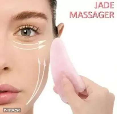 Facial Massage Jade Roller Stone Natural Rose Quartz Beauty Skin Neck Tool Girl Gift Massager&nbsp;&nbsp;(Pink)-thumb4