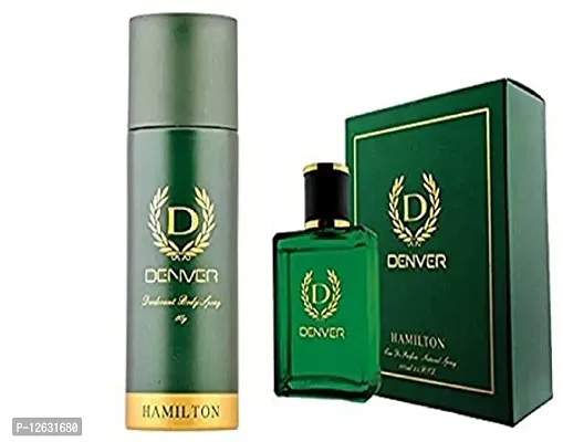 Denver Hamilton Perfume-100 ml and Hamilton Deodorant Body Spray-165 ml (Combo Set)