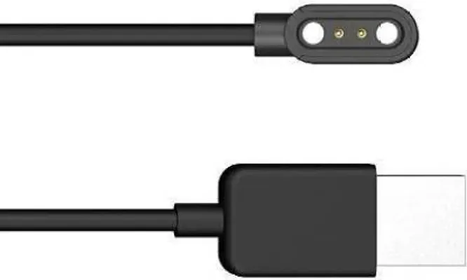 Adapter Length 45 cm Compatible with USB W26/W26 + Charging Cable, Smart Watch. [Charge Cable Only]w26 smart watch 4 m Magnetic Charging Cable&nbsp;&nbsp;(Compatible with W-26 SMART WATCH, Black, One Cable)