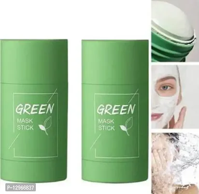 Girl Green Tea Mask Deep Cleaning Oil Control Moisturizing Hydrating Skin Rotating Cream Mud Clay Mask - Pack of 2-thumb0