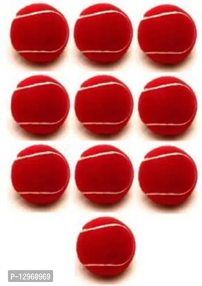 Cricket Red Tennis Ball - Pack of 10 Tennis Ball&nbsp;(Pack of 10, Red)-thumb0