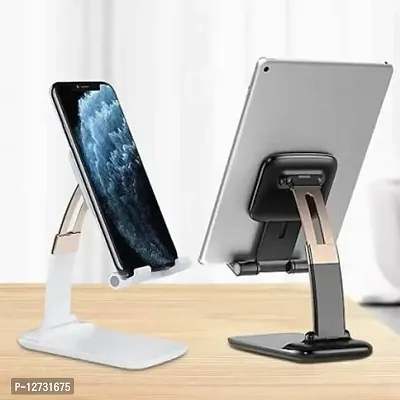 Adjustable and Foldable Desktop Phone Holder Stand for Phone Compatible with All Mobile Phone/iPad/Tablets Mobile Holder-thumb3
