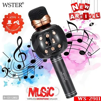 WSTER WS-2911 Portable Bluetooth Speaker Microphone - 4 Voice Change Song Record-thumb0