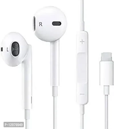 INC Lighting Earphone Compatible with iPhone 8/X/11/8 Plus/XR/XS/11 Pro/11 Pro Max Wired Headset&nbsp;&nbsp;(White, In the Ear)-thumb0