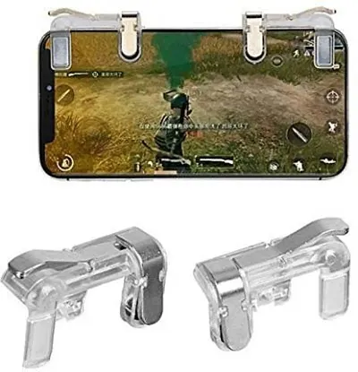 PUBG Gaming Controller Metal Transparent Fire Button Aim Key Smart Phone Mobile Games L1R1 Shooter Controller Joystick