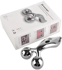 Y Shape 3D Face  Body Manual Roller Massager For Skin Lifting  Wrinkle Remover&nbsp;(Silver) - Code-518-thumb3