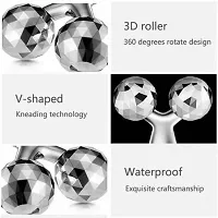 3D Y Shape Aluminium Microcurrent Face Platinum Roller Massager (Sliver)-thumb2