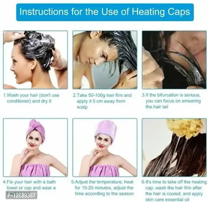 Hair Steamer, Hair Spa Cap Thermal Treatment Heating Cap With Temperature Control, Spa Cap, Hair Spa Cap, Steamer Cap-thumb4