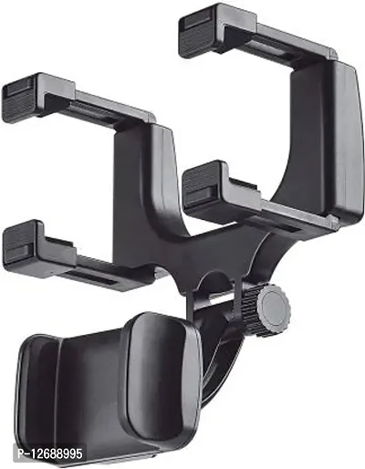 Car Mobile Holder For Windshield&nbsp;(Black) - Rear View Mirror Mount Mobile Holder Stand