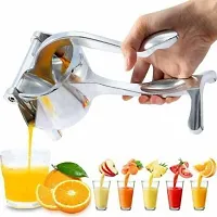 Aluminium Hand Juicer Alloy Fruit Hand Squeezer Heavy Duty Juicer Manual Fruit Press Squeezer (Silver Pack of 1)-thumb2