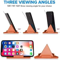 Portable Pyramid Shape Mobile Stand Mobile Holder (Three-Sided Triangle Desktop Mobile Stand)-thumb1
