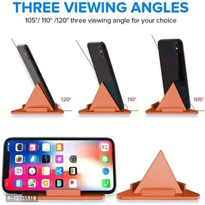 Portable Pyramid Shape Mobile Stand Mobile Holder (Three-Sided Triangle Desktop Mobile Stand)-thumb2