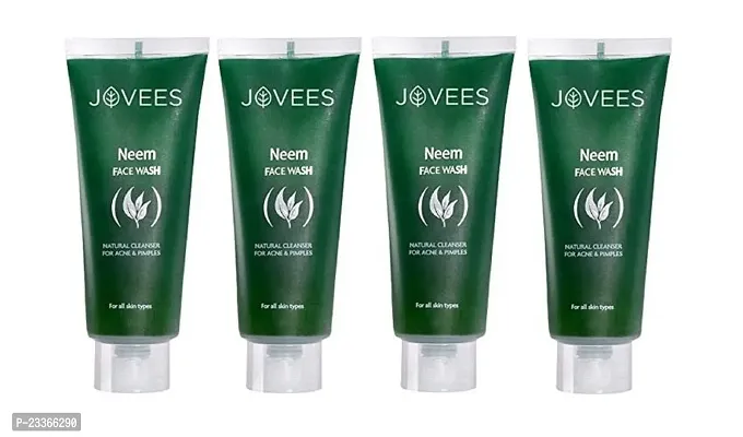 Jovees Neem Face Wash, For Acne  Pimple Care - Pack of 4 (50 ml X 4 = 200 ml)