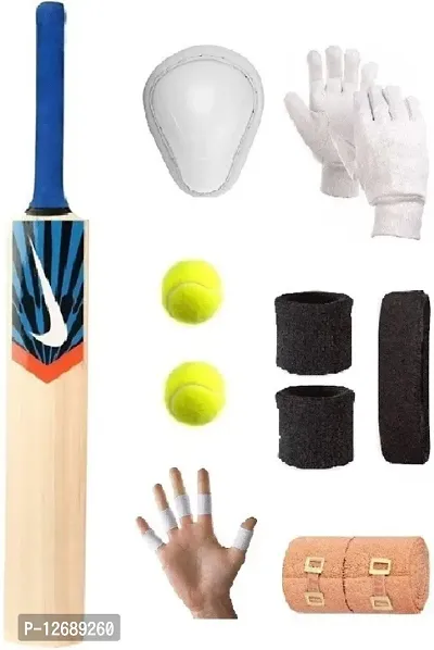 Sticker Poplar Willow Cricket Bat (For Tennis Ball) Size-6 Combo (8 Items)-thumb0