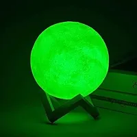 3D 7 Color Changing Moon Night Lamp with Stand for Bedroom Lights for Adults and Kids Home Room Beautiful Indoor Lighting - 15CM, Pack of 1 Night Lamp&nbsp;&nbsp;(10 cm, Multicolor)-thumb2