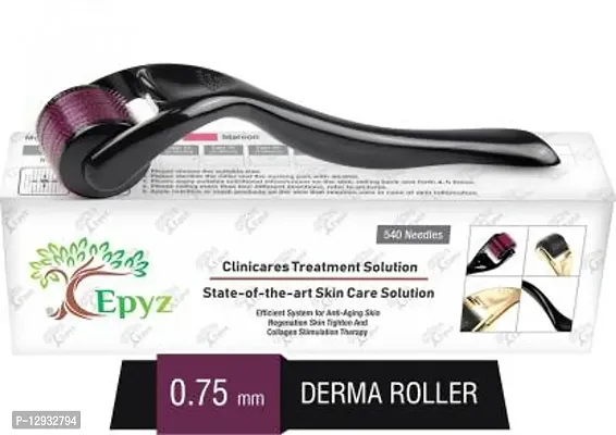 Derma Roller Cosmetic Micro Needling Instrument with 540 Needles for Acne, Skin, Hair Loss, With Case [Pink, 0.5mm]