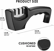 PRO SAFETY Manual 3 Stage Knife sharpener MPS-KNF-01 Knife Sharpening Steel&nbsp;&nbsp;(Ceramic, Diamond, Stainless Steel)-thumb2