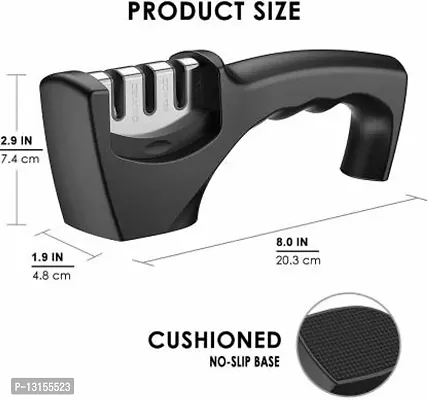 PRO SAFETY Manual 3 Stage Knife sharpener MPS-KNF-01 Knife Sharpening Steel&nbsp;&nbsp;(Ceramic, Diamond, Stainless Steel)-thumb3