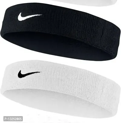 Sweatband Headband For Sports Activity Gym, Fashion For Boys Fitness Band&nbsp;(Pack of 2) (Black, White)