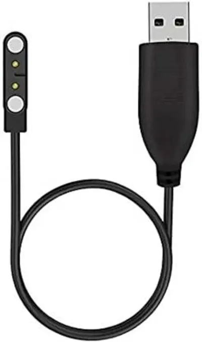 Smartwatch Charger 50 cm Magnetic Charging Cable (Compatible with W26  W26+ Smartwatch, Black, One Cable) 0.2 m Magnetic Charging Cable&nbsp;&nbsp;(Compatible with W26  W26+ Smart Watch Charging, Black, One Cable)