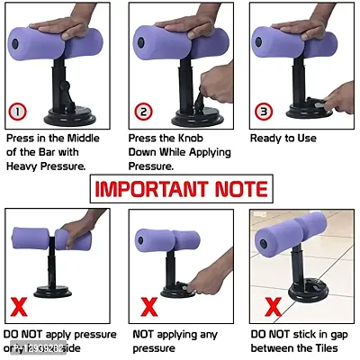 3 Step Adjustable Sit Up Stand Bar, Portable Self-Suction SitUp Bar Training-thumb3