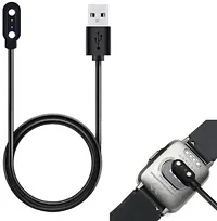 2 Pin Magnetic Charging Cable for Smartwatch 0.5 m Magnetic Charging Cable&nbsp;&nbsp;(Compatible with Smartwatch, W26, W26+, Black, One Cable)-thumb1