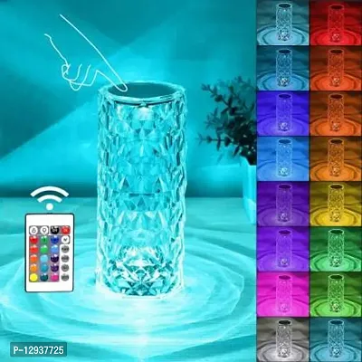 Crystal Lamp,Touch Control Rose Crystal Lamp, Table Lamp with 16 Color Changing-thumb0