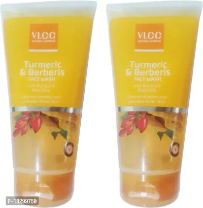 VLCC Turmeric  Berberis With Bacopa  Aloe Vera Face Wash (300 ml) - Pack of 2 (150 ml Each)-thumb0