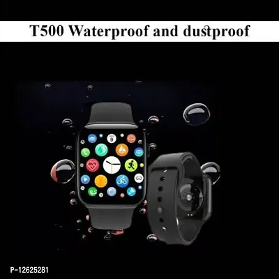 T500 Android  IOS smartwatch for men and women Smartwatch&nbsp;&nbsp;(Black Strap, Free)-thumb2