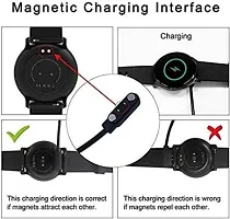2 Pin Magnetic Charging Cable for Smartwatch 0.5 m Magnetic Charging Cable&nbsp;&nbsp;(Compatible with Smartwatch, W26, W26+, Black, One Cable)-thumb2