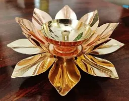 Brass, Copper Table Diya (Height: 1.5 inch) : Copper Brass Diya 201-thumb2