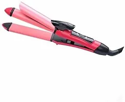 2 in 1 Hair Straightener NHC-2009 - Pink Hair Straightener&nbsp;&nbsp;(Multicolor)_N31-thumb1